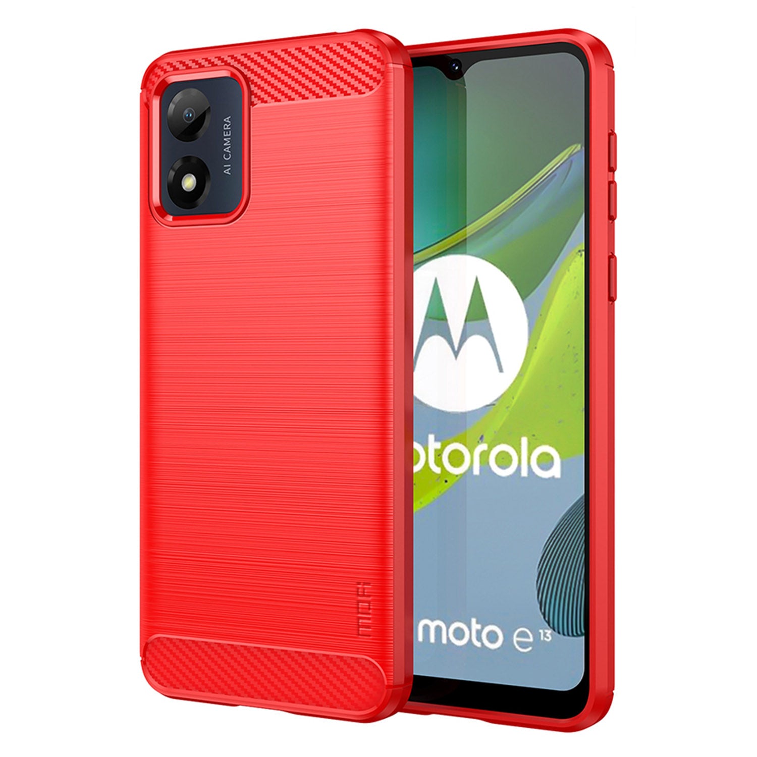 MOFI JK TPU Series-1 for Motorola Moto E13 4G Phone Cover Anti-Scratch Brushed Carbon Fiber Phone Case TPU Phone Shell MOFI JK TPU Series-1 for Motorola Moto E13 4G Phone Cover Anti-Scratch Brushed Carbon Fiber Phone Case TPU Phone Shell
